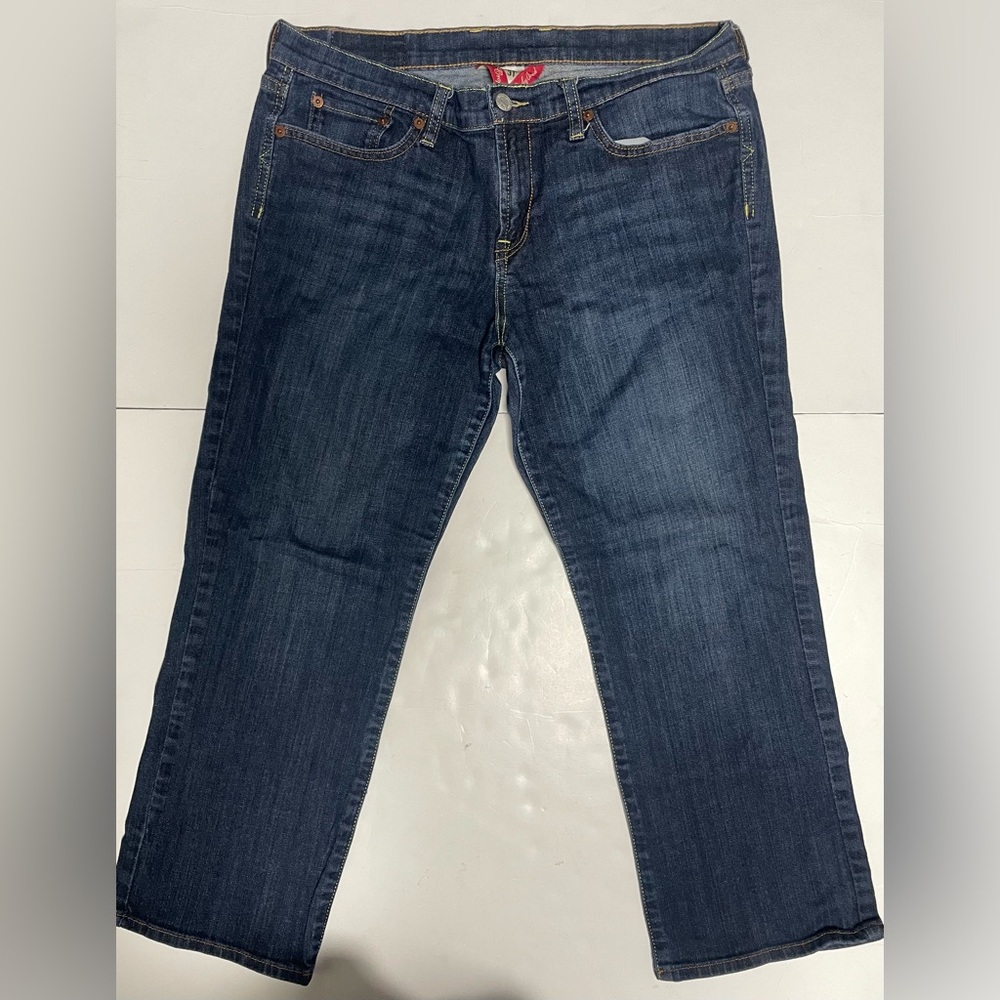 Lucky Brand Dark Blue Low Rise Sweet and Cropped Jeans Women’s 12/31 - Picture 3 of 13